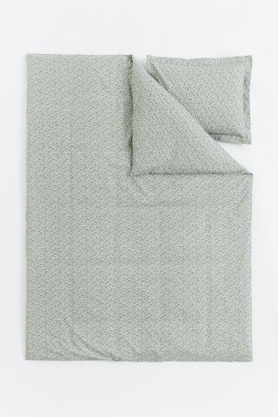 Patterned single duvet cover set | H&M (UK, MY, IN, SG, PH, TW, HK)