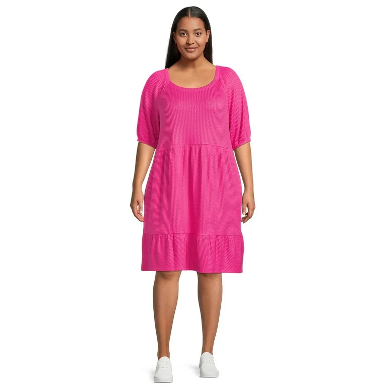 Terra & Sky Women's Plus Size Thermal Knit Dress | Walmart (US)
