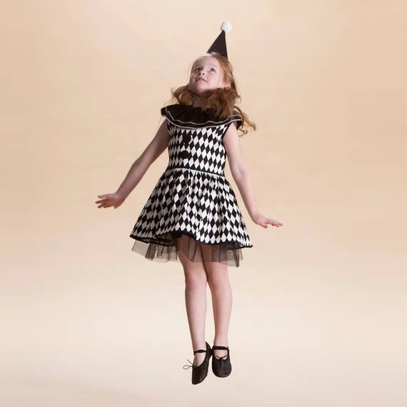 Classic Black&white Diamond Clown Costume for Girls  Premium - Etsy | Etsy (US)