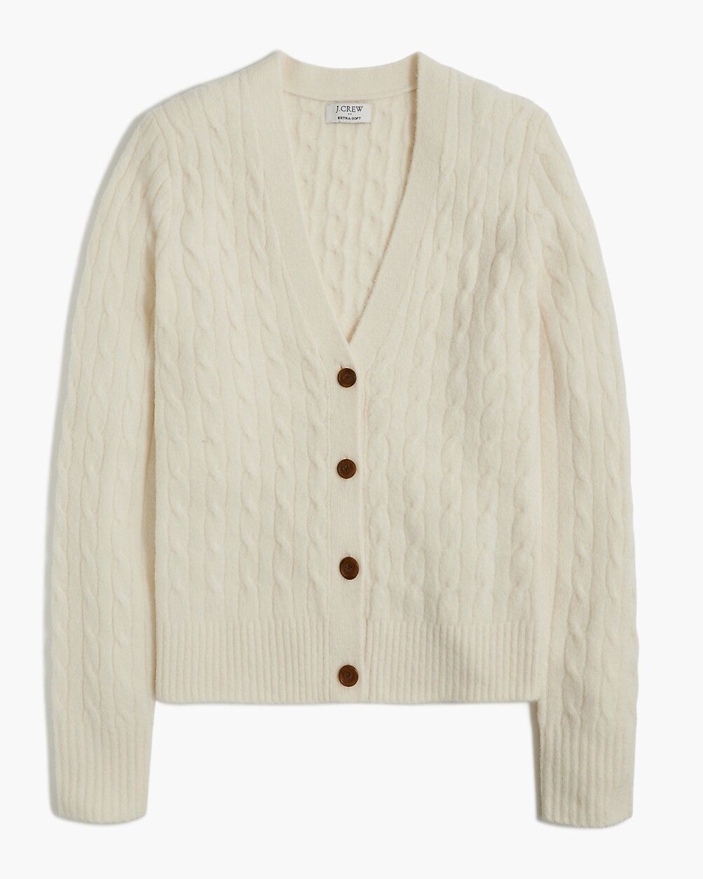 Cable-knit cardigan sweater in extra-soft yarn | J.Crew Factory