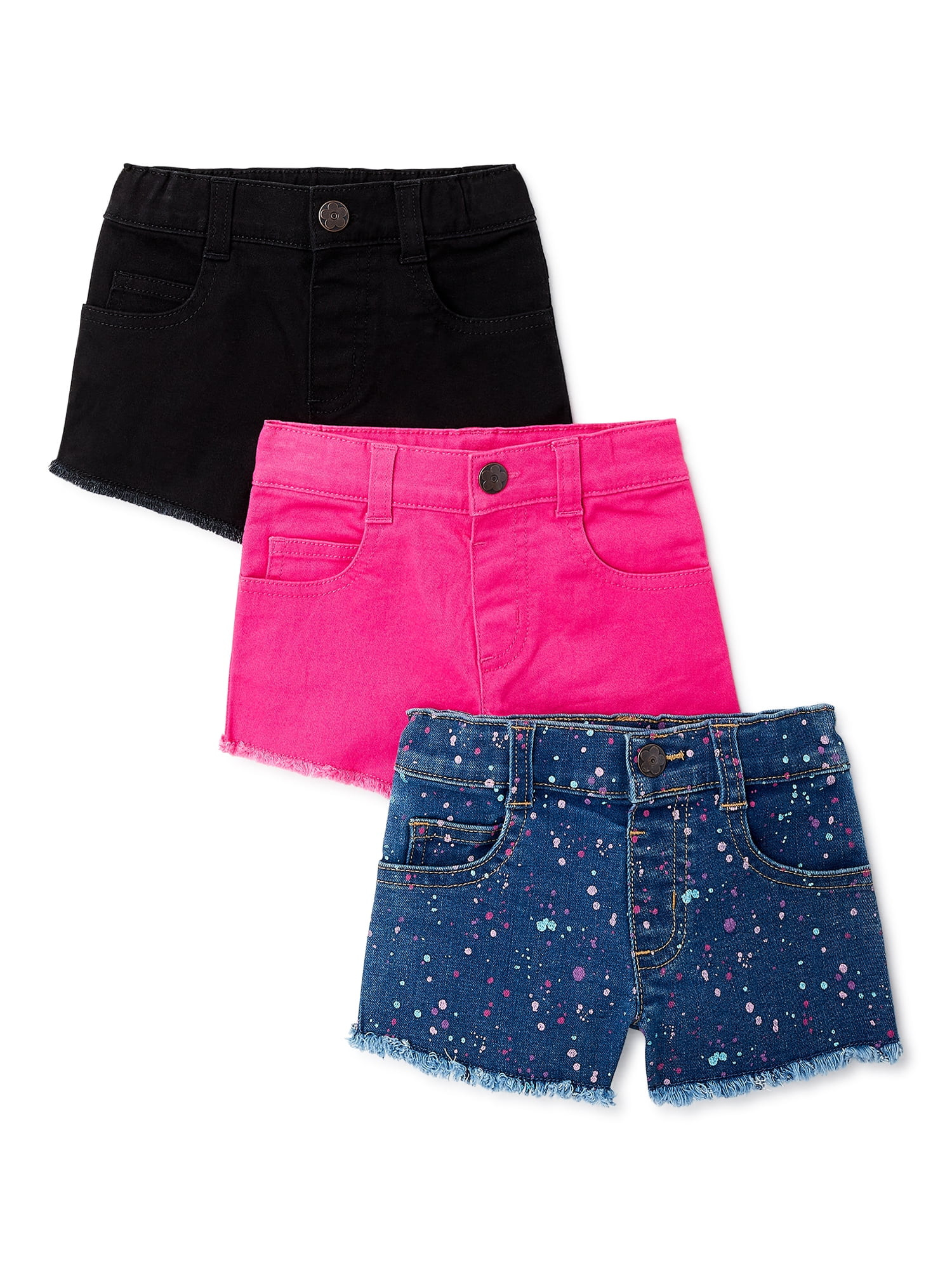 Garanimals Baby & Toddler Girls’ Denim Shorts Multipack, 3-Pack, Sizes 12M-5T | Walmart (US)