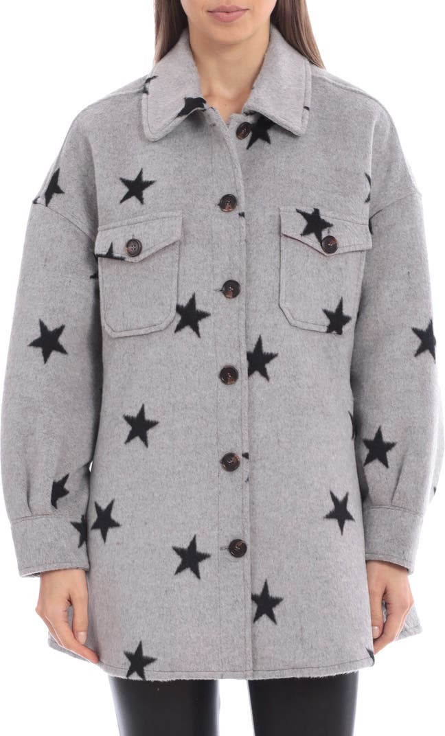 Star Print Shirt Jacket | Nordstrom