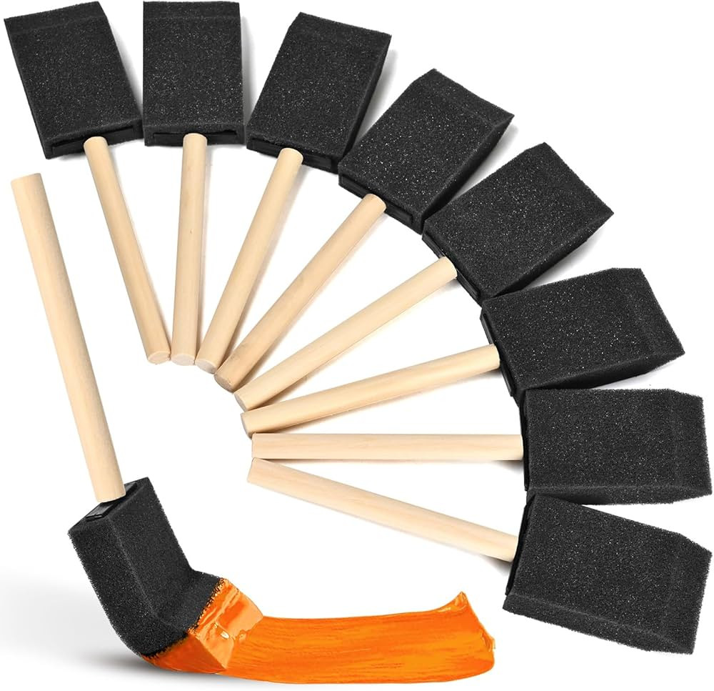 Foam Paint Brushes, 1.6 Inch, 8 Count, Sponge Paint Brush, Foam Brushes for Painting & Staining, ... | Amazon (US)