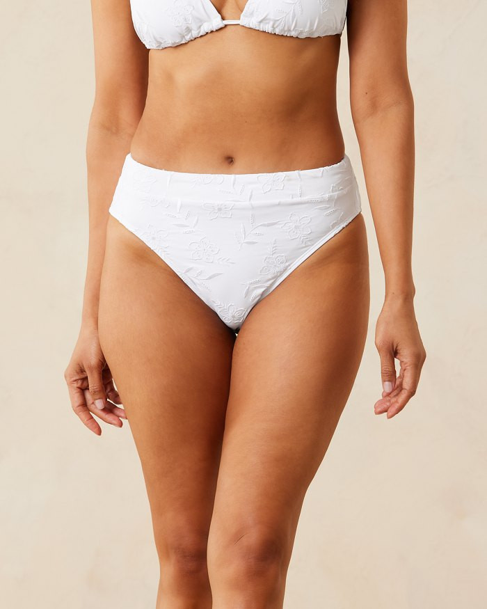 Eyelet Hideaway High-Waist Bikini Bottoms | Tommy Bahama