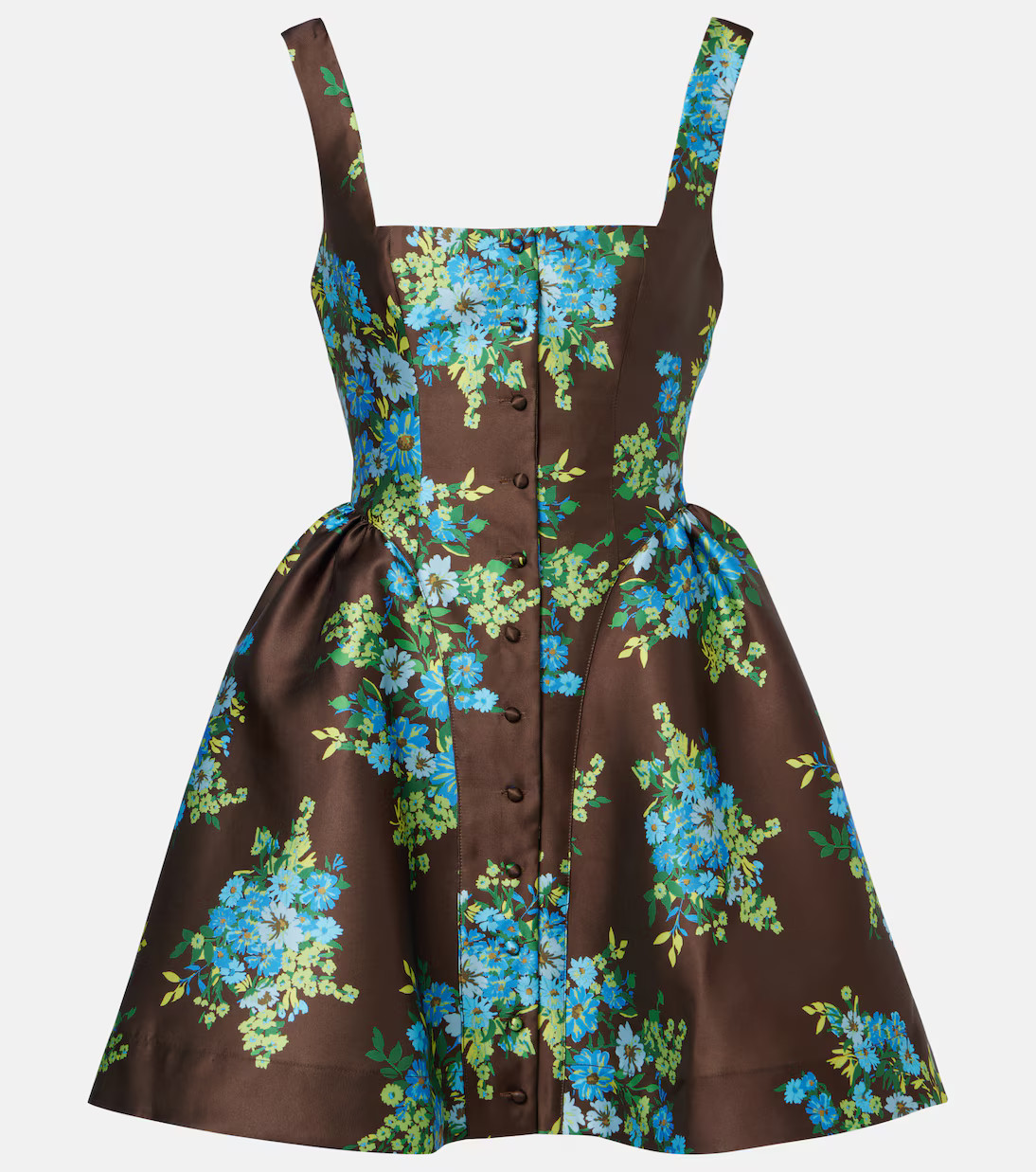 Floral peplum satin minidress | Mytheresa (US/CA)