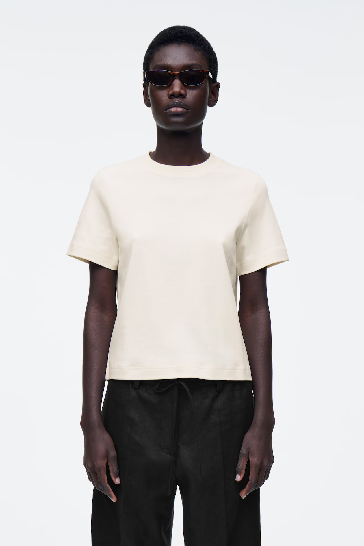 CLEAN CUT REGULAR T-SHIRT - LIGHT BEIGE | COS UK