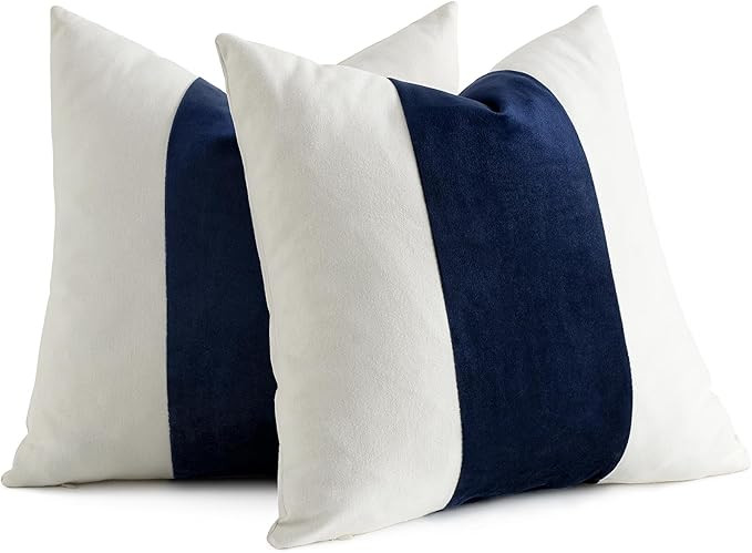 AmHoo Pack of 2 Velvet Panel Cotton Pillow Covers Decorative Pillowcase Cushion for Couch Sofa Be... | Amazon (US)