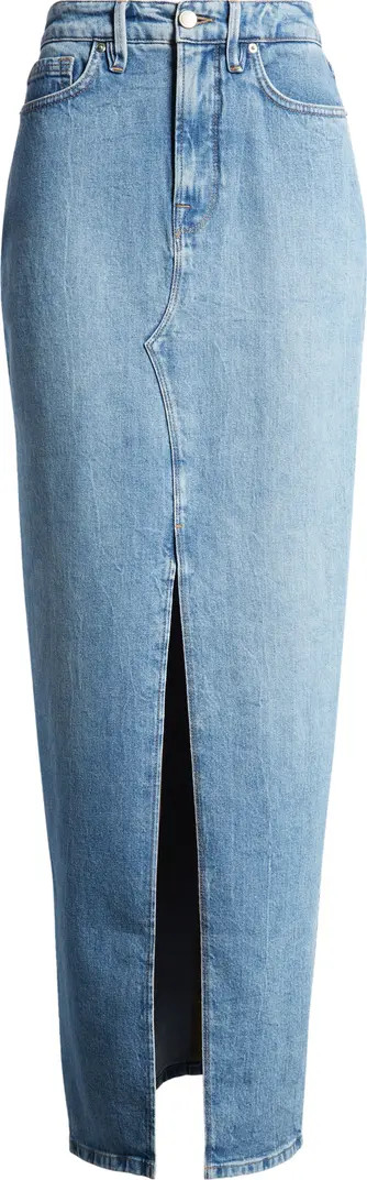 Slit Front Denim Maxi Skirt | Nordstrom