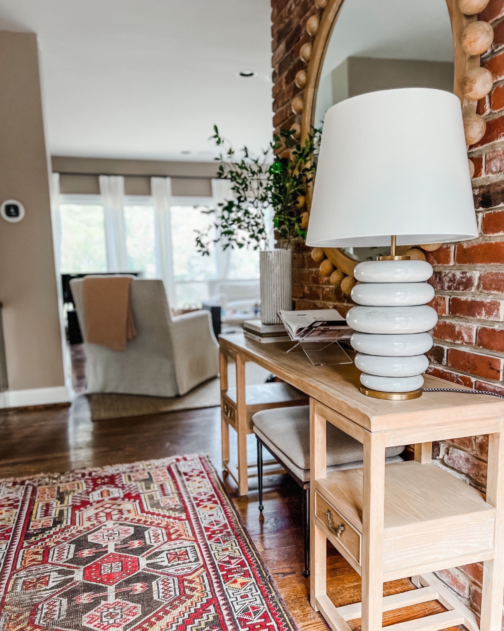 Entryway decor! Love this lamp ✨

Visual comfort, lamp, home decor, modern home, traditional home, entryway decor, living room, bedroom, acrylic book stand, faux stems, budget friendly home decor, coffee table book, beaded mirror, wooden mirror, stool, ottoman, curtains, pinch pleat curtains, Amazon, Amazon home, Target, style tip, interior design #amazon #amazonhome

#LTKsalealert #LTKstyletip #LTKhome