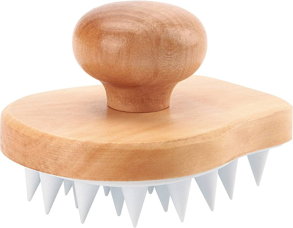 Scalp Massager Shampoo Brush, Wooden Wet and Dry Hair Scalp Care Brush, Shower Brush Scalp Scrubb... | Amazon (US)