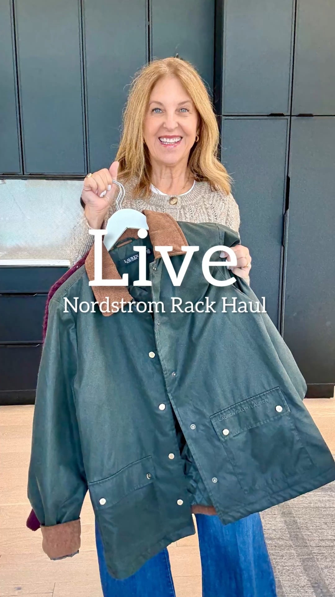 Today’s Live was all about sharing my Nordstrom Rack Haul! 
Sweaters, barn jackets, brown suede boots, and a designer-inspired cross-body bag! 

Perfect for fall at Rack prices! 

All items fit tts.  Barn jacket just sold out, but I’ve linked to other brands! 

@nordstromrack #nordstromrackpartner 
#rackscore

#LTKOver40 #LTKSeasonal #LTKFindsUnder100