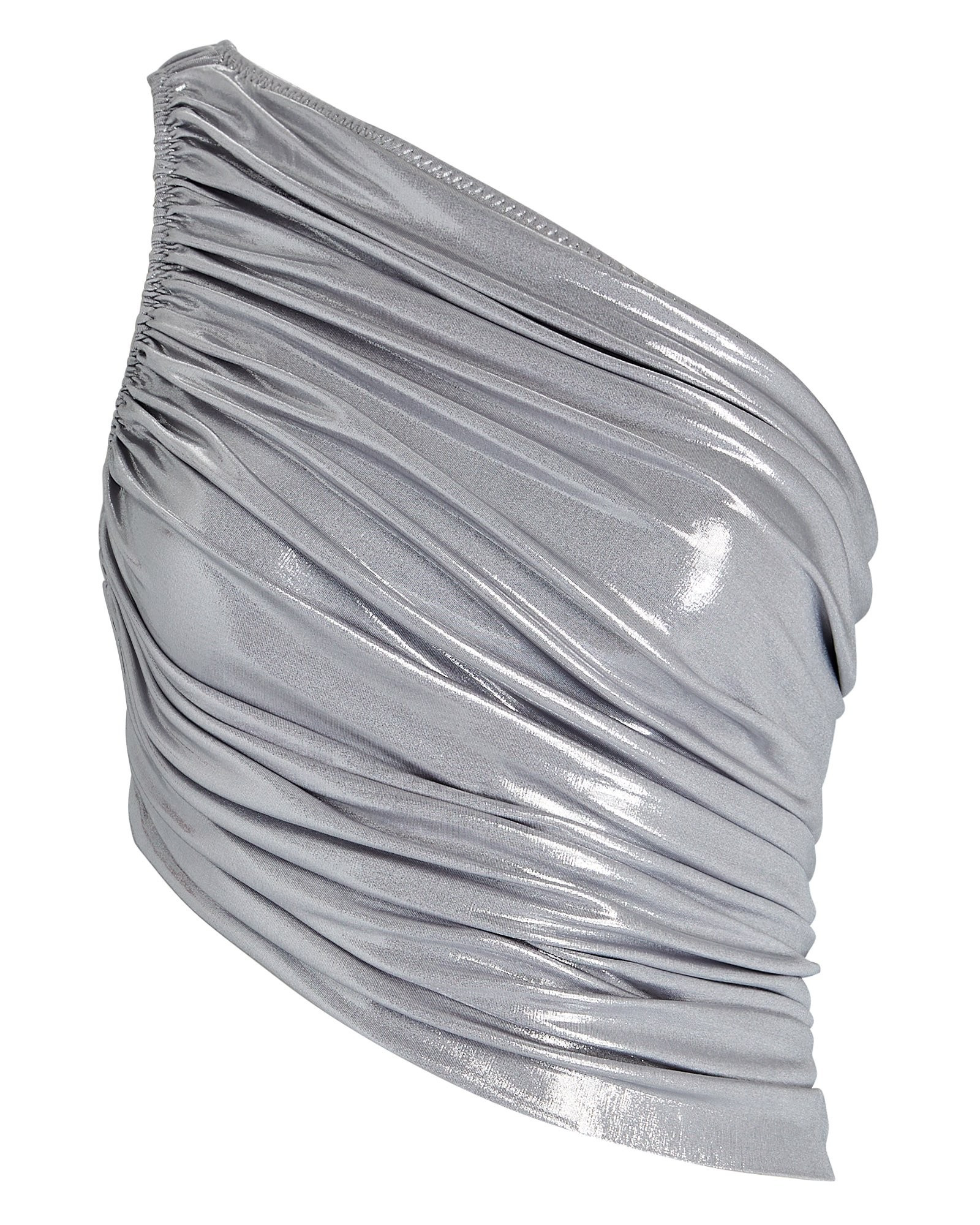 Diana One-Shoulder Ruched Crop Top | INTERMIX