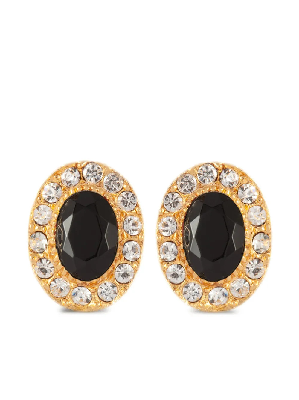 1990s Rediscovered crystal-embellished earrings | Farfetch Global