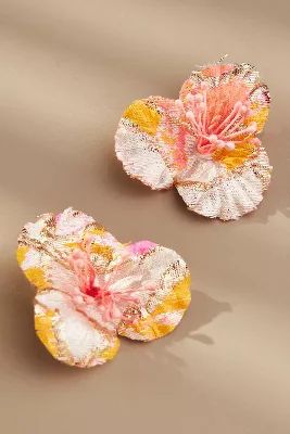 The Pink Reef Hibiscus Flower Earrings | Anthropologie (US)