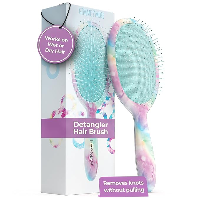 FRAMAR Purple Hair Brush Detangler, Detangling Hairbrush For Women, Wet Hair Brush For Girls, Hai... | Amazon (US)