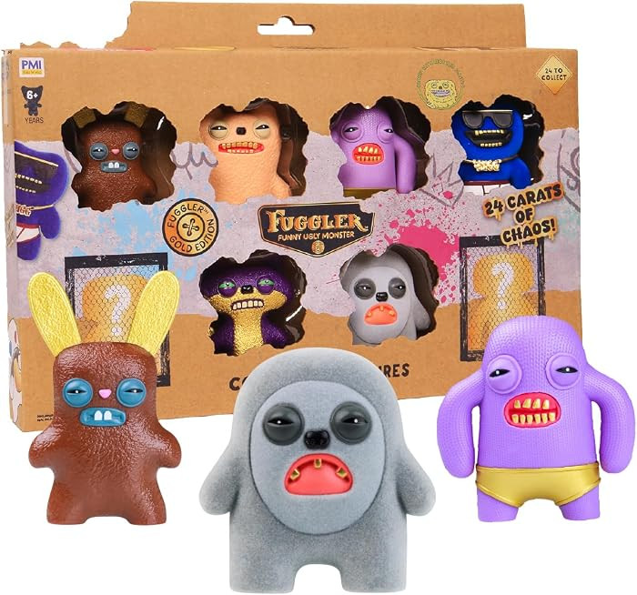 Fuggler Gold Edition Collectible Figures 8 Pack Deluxe Box Mystery Characters 24 Styles Rare Ultr... | Amazon (US)