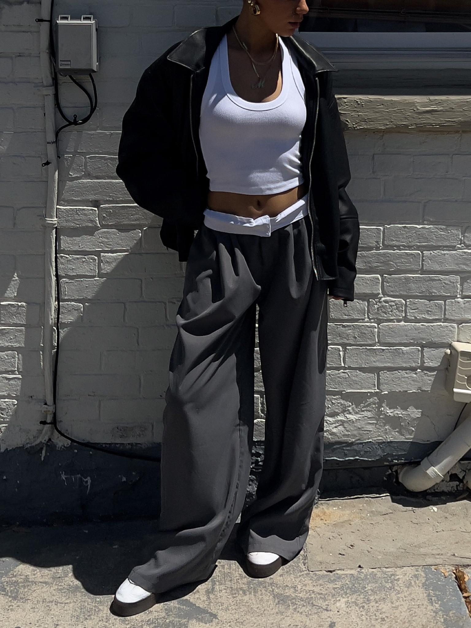 Obsessed with this abercrombie tank! Amazing quality & not see through! Wearing an XXS 🤍 size small in the pants & large in the bomber! 

#LTKfit #LTKstyletip #LTKsalealert