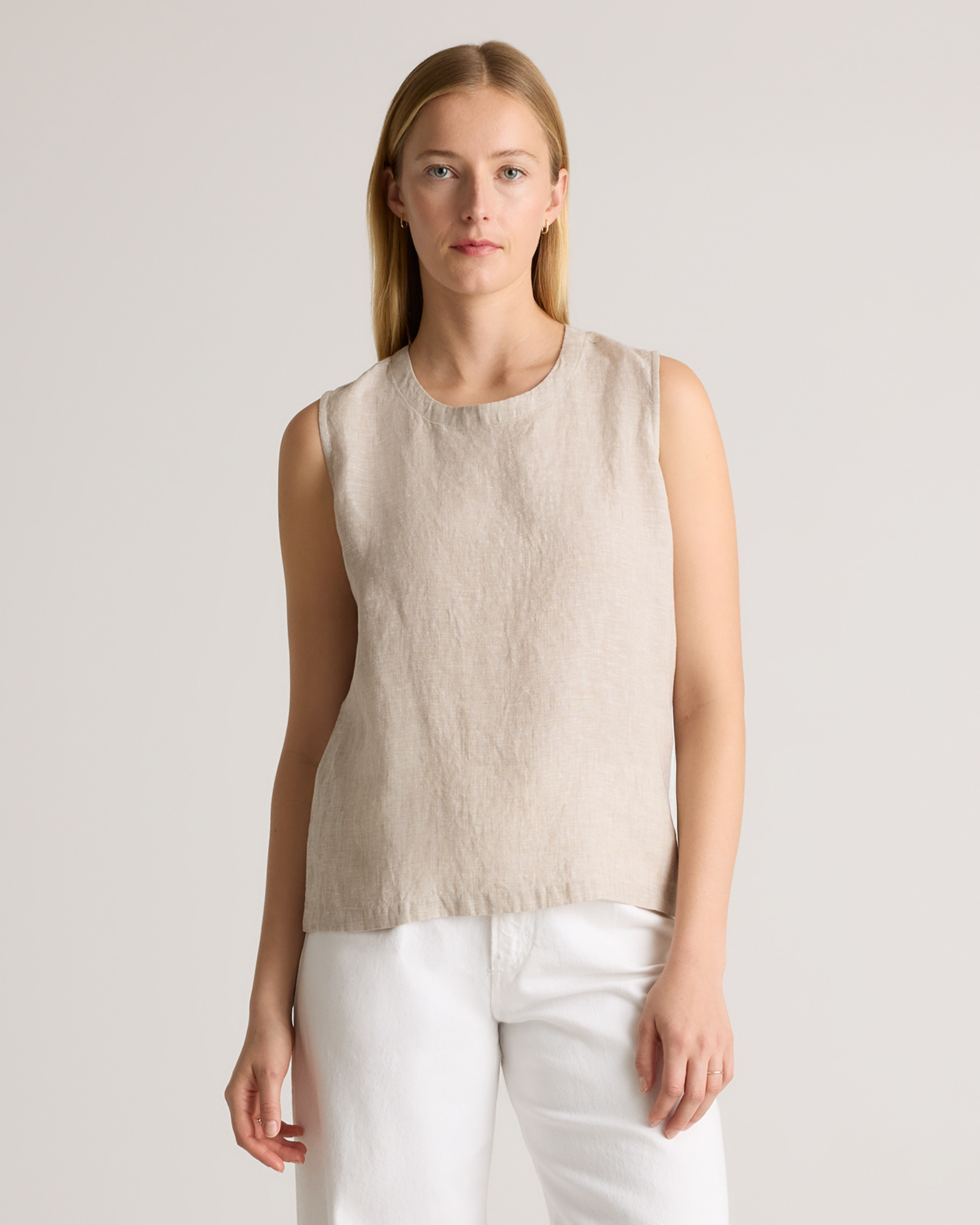 Quince | Women's 100% European Linen Tank Top in Soft Yellow, Size Medium | Quince