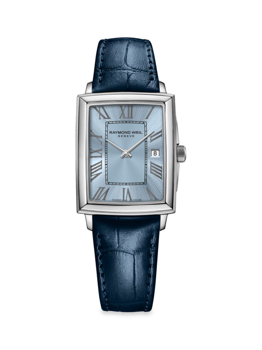 Raymond Weil Toccata Ladies Stainless Steel &amp; Leather Strap Watch | Saks Fifth Avenue