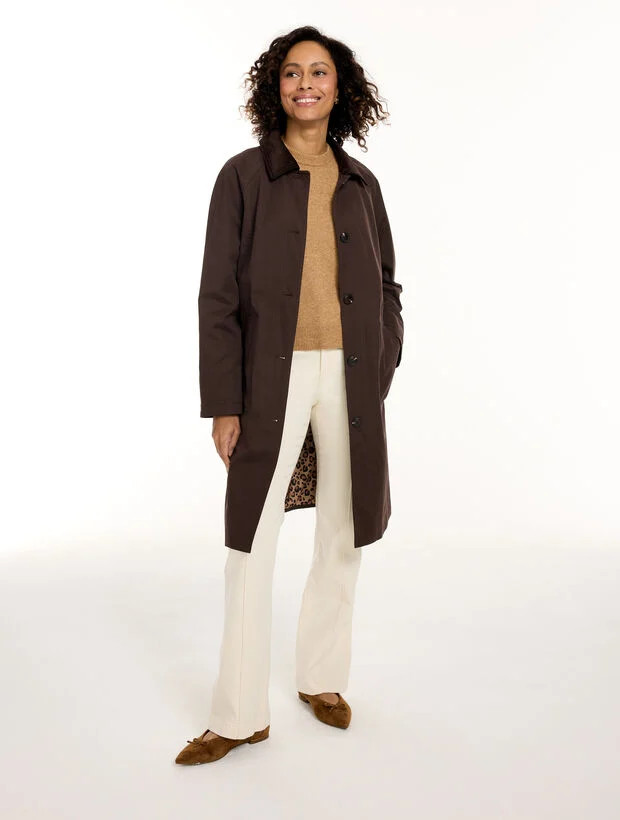 Coated Cotton Barn Mac | Talbots