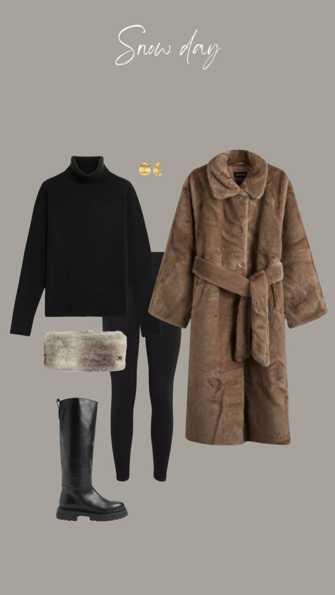 Snow day outfit inspiration 

Faux fur coat, cashmere jumper, aspen style, après ski, leggings, knee high boots, faux fur, gold earrings, chic winter 



#LTKeurope #LTKstyletip #LTKuk