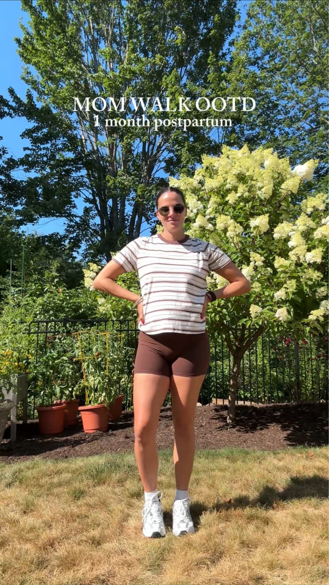 Biker shorts & stripped tees.. linked the shorts but colorway is no longer available