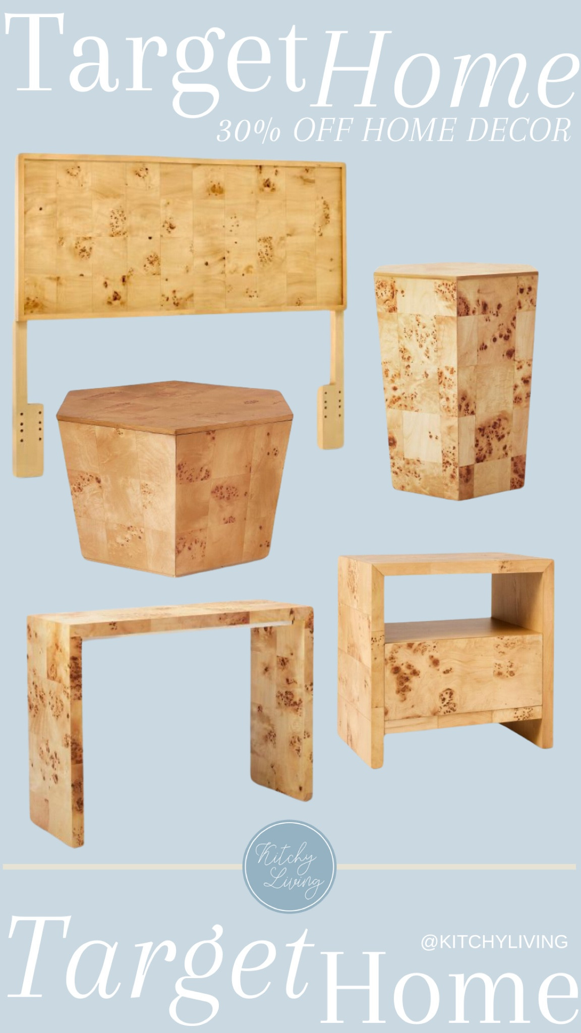 Mildly obsessed with burl wood right now and Target has the most beautiful pieces! NOW 30% OFF!#studiomcgeextarget #targethome #targetcircleweek #targetcircle

#LTKHome #LTKSaleAlert