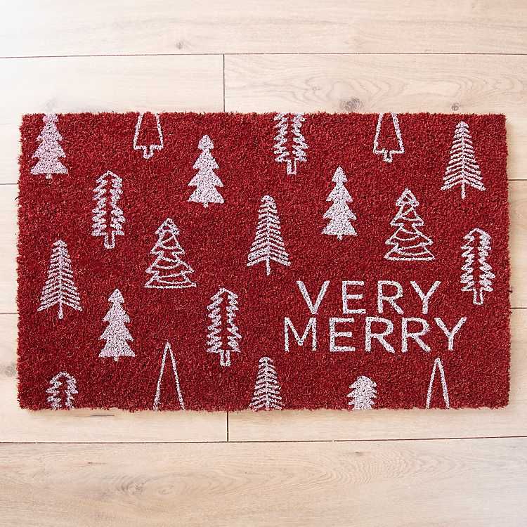 Very Merry Christmas Trees Doormat | Kirkland's Home