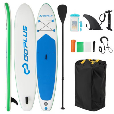 Costway 11' Inflatable Stand Up Paddle Board whth Accessories Paddle Hand Pump Repair Kit, Blue | Target
