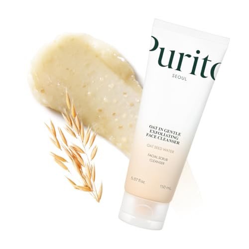 Purito Oat Exfoliating Facial Polish Cleanser - Hydrating Daily Face Wash with Gentle Scrub Clay Pore Minimizing Panthenol, Oat Seed Water Vegan, Non-comedogenic Korean Skin Care 5.07 fl.oz | Amazon (US)
