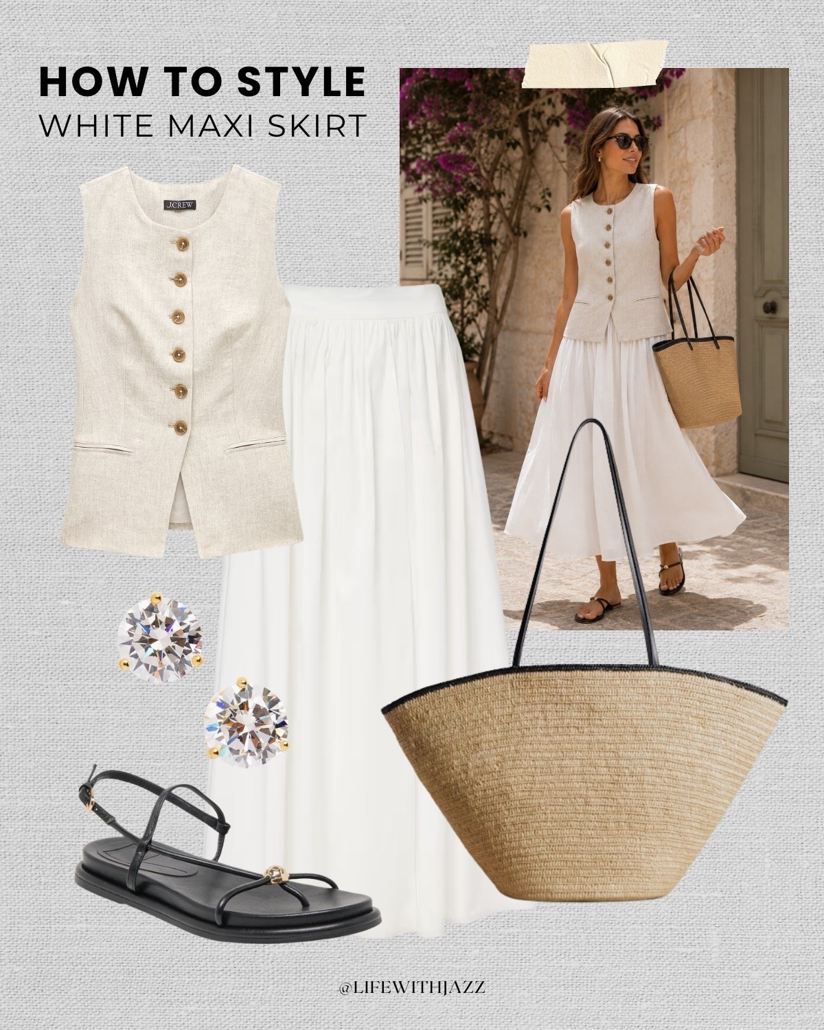 how to style a white maxi skirt for summer 

summer style / summer outfits / maxi poplin skirt / dressy outfits/ travel outfits / strappy sandals

#LTKootd #LTKSeasonal