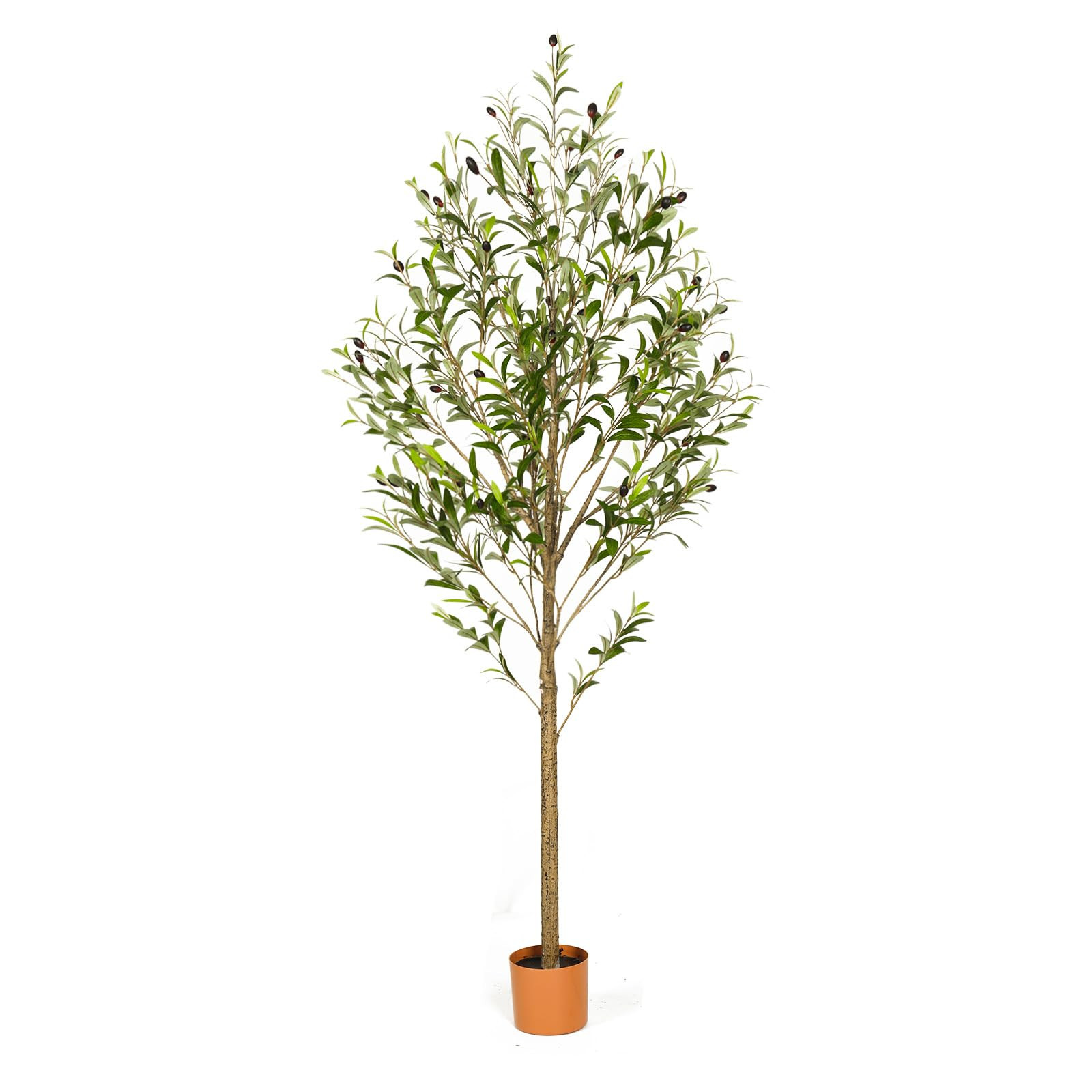 6FT Artificial Olive Tree Indoor Tall Realistic Faux Olive Tree with Plastic Planter, Fake Silk T... | Amazon (US)