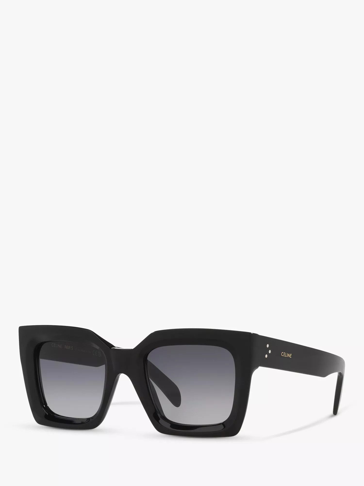 Celine CL000245 Women's Rectnagular Sunglasses, Black | John Lewis (UK)