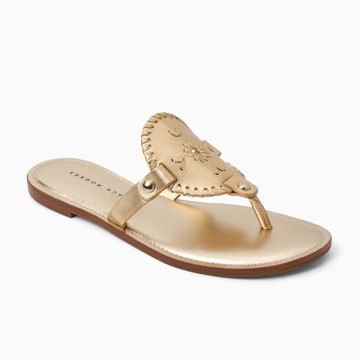 Jack Rogers Collins Sandal – Platinum Metallic Thong Sandal | Jack Rogers