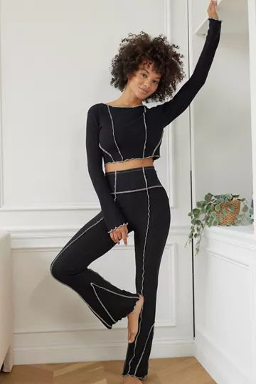 Out From Under Bella Thermal High-Waisted Flare Pant | Urban Outfitters (US and RoW)