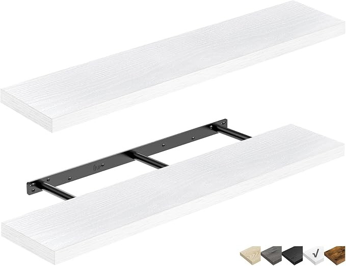 QEEIG Floating Shelves for Wall 47.2" Extra Long - Wall Mounted Shelf Bathroom Kitchen Living Roo... | Amazon (US)