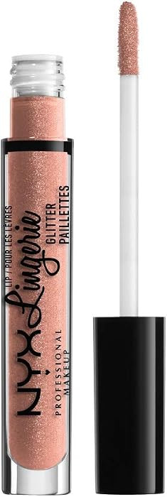 NYX PROFESSIONAL MAKEUP Lip Lingerie Glitter, Lip Gloss - Shy (True Nude) | Amazon (US)