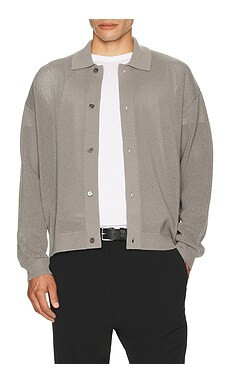 FRAME Open Knit Cardigan in Cloud Grey from Revolve.com | Revolve Clothing (Global)