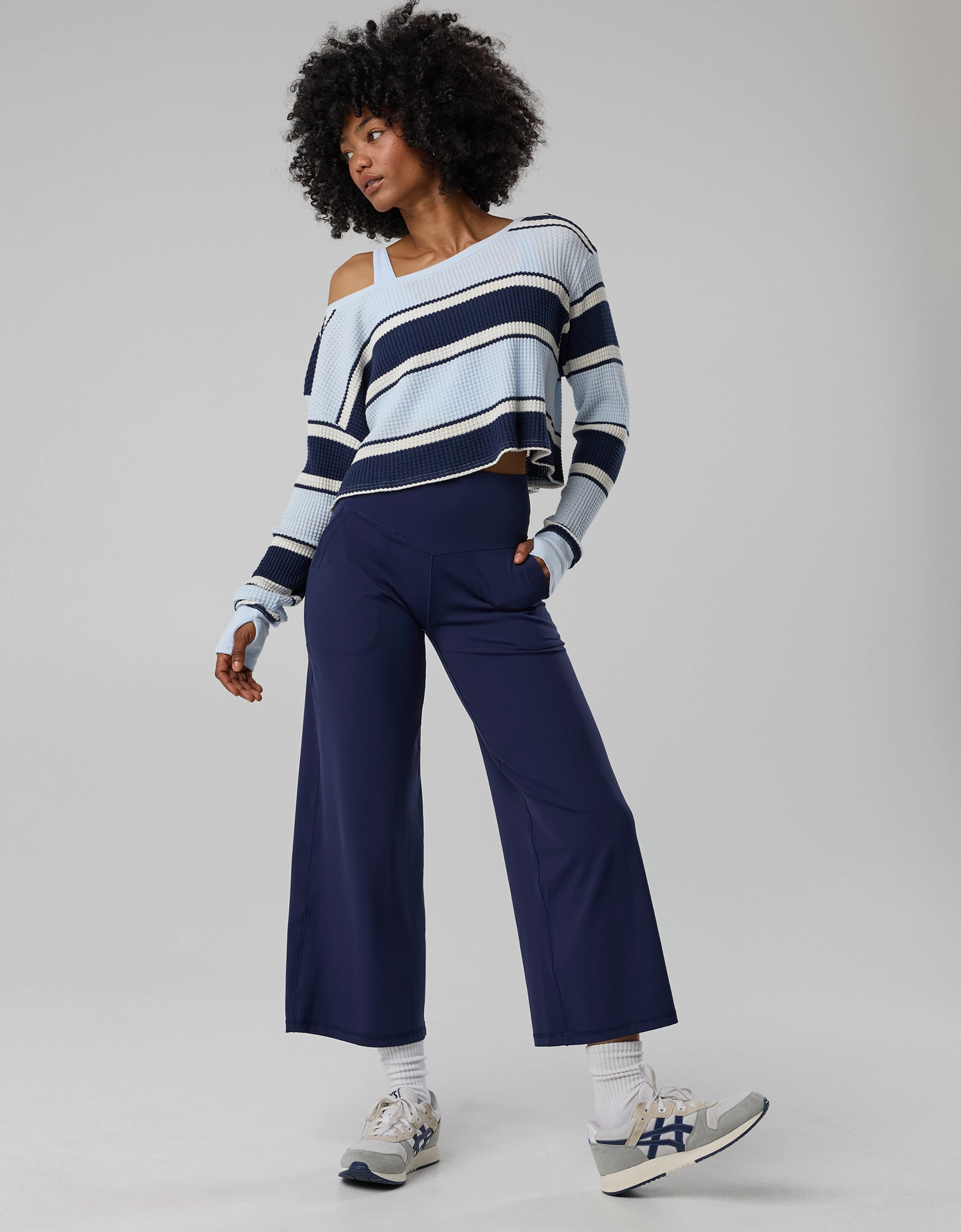 OFFLINE By Aerie Real Me XTRA High Waisted Crop Trouser | Aerie