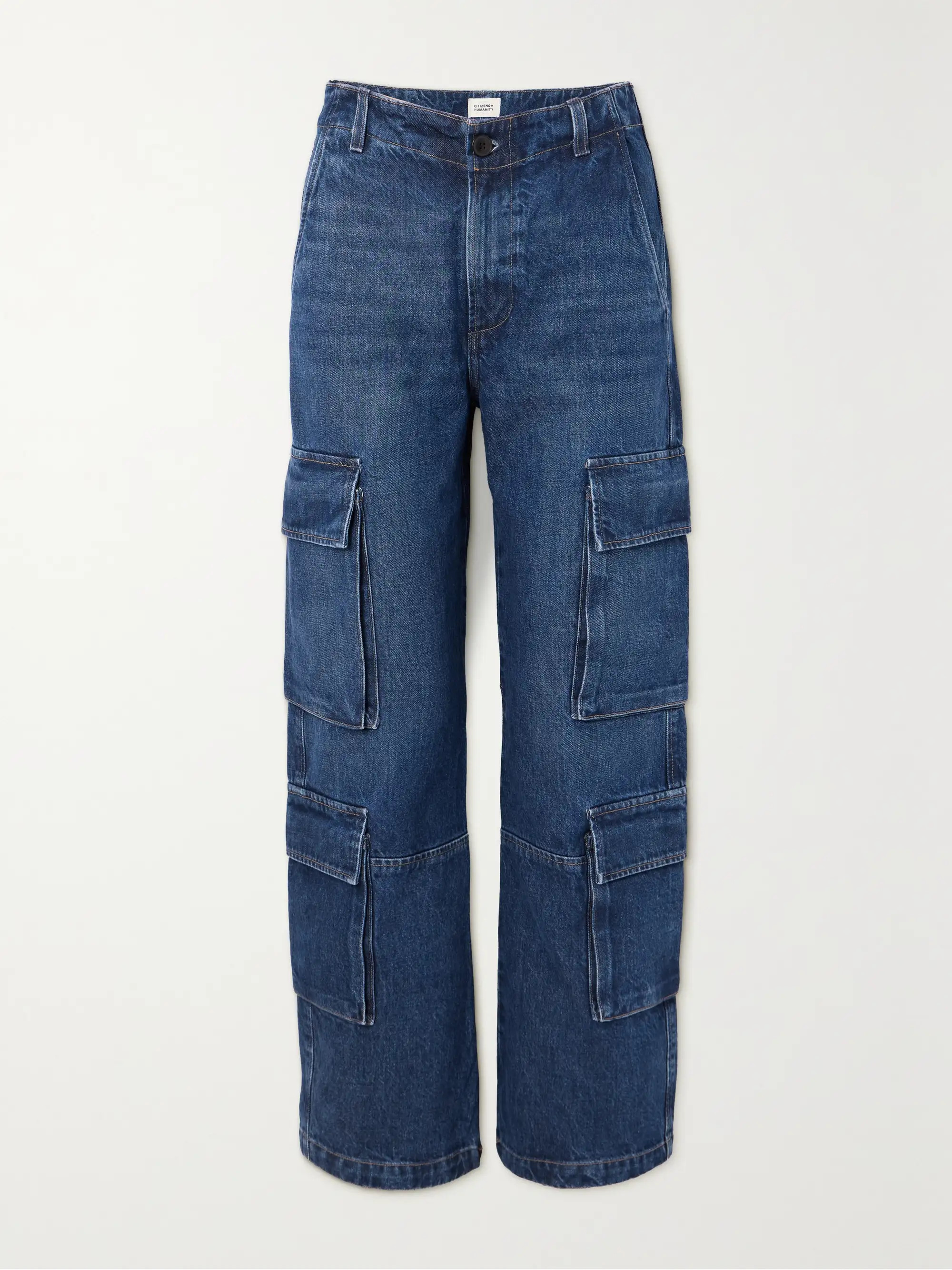 + NET SUSTAIN Delena Cargo high-rise organic jeans | NET-A-PORTER (US)