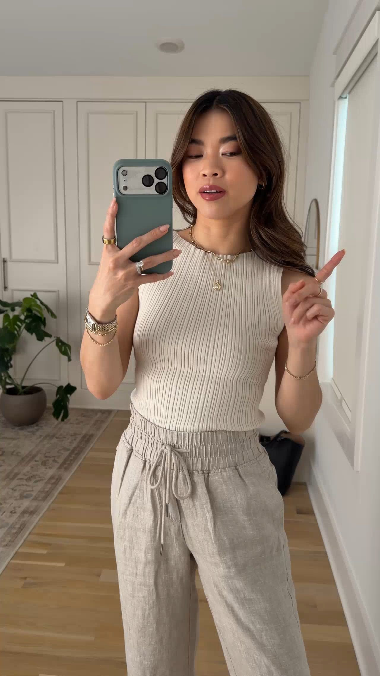 Sizing info: 
•pants size XS in 28in inseam in flax
•tank size XS
@Quince  

petite fashion, get dressed with me, outfit inspiration, ootd, nashville outfit, Nashville influencer, petite style, vacation style, casual outfits, mom style, petite pants, spring outfits, spring outfit info, spring pants, spring outfit idea, spring top, spring tank, spring shoes, linen pants, quince, quince tank

#LTKPetite #LTKmomlife #LTKootd