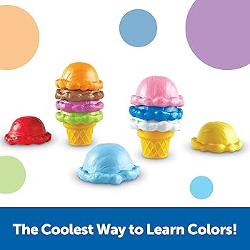 Learning Resources Smart Snacks Rainbow Color Cones - 12 Pieces, Ages 18+ months Toddler Pretend ... | Amazon (US)