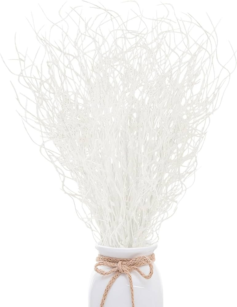 Sggvecsy 50 Pcs Artificial Glitter Stem Ornaments 18 Inches Fake Christmas Picks Decorative Glitt... | Amazon (US)