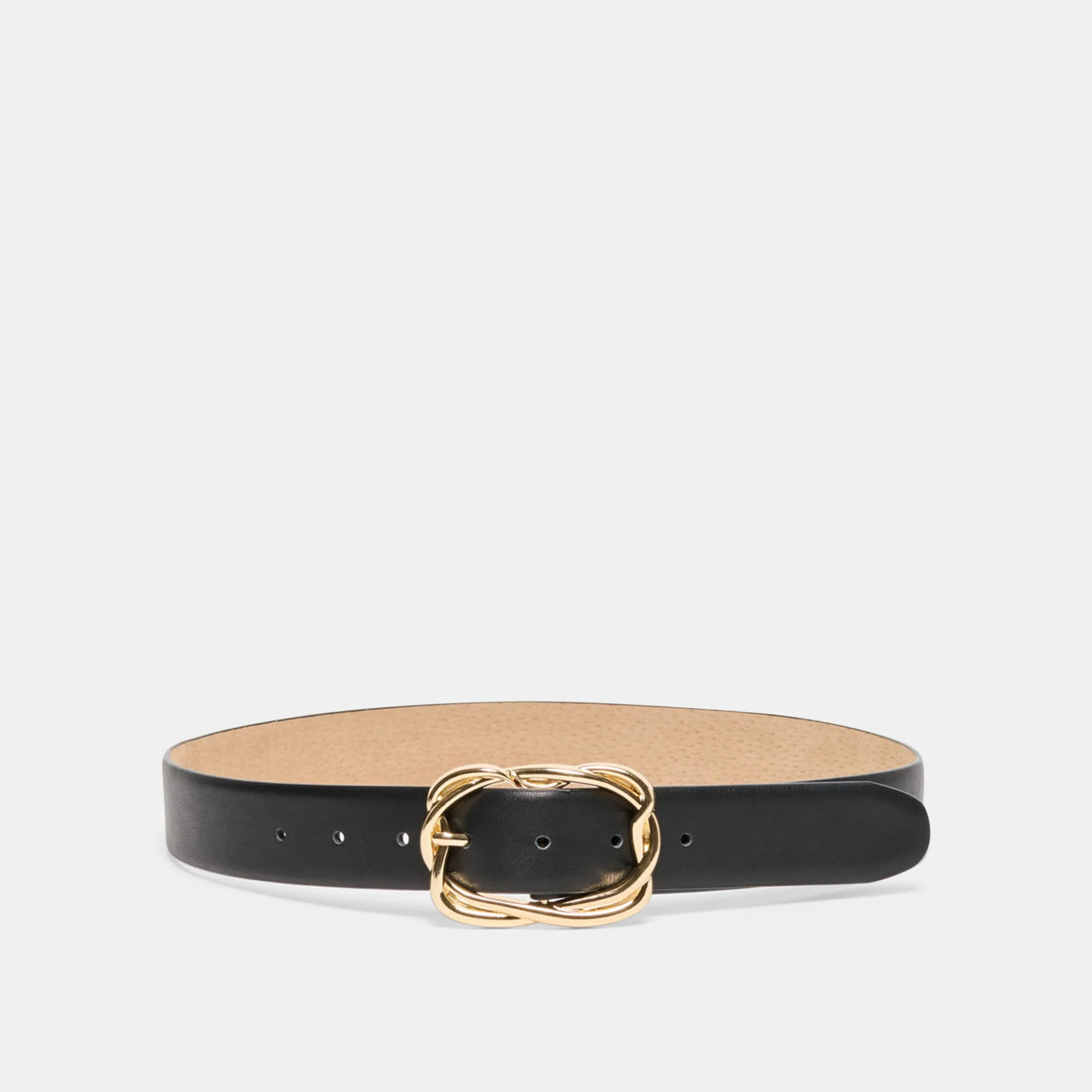 Braided Buckle Belt Black Gold | DolceVita.com