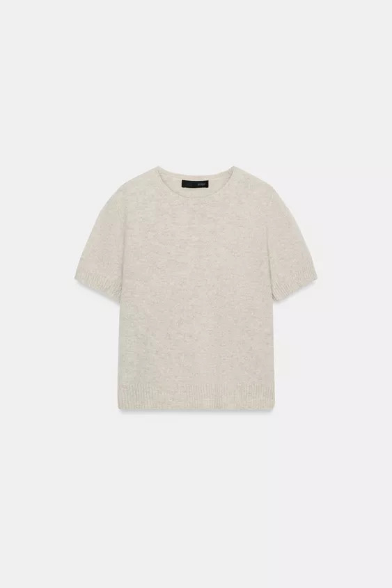 100% WOOL SHORT SLEEVE JUMPER | Zara UK