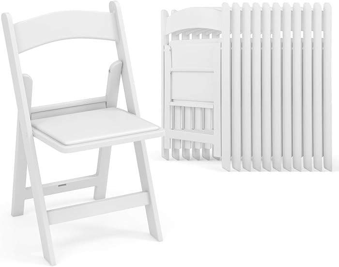 Giantex 12-Pack Folding Chairs with Padded Seat, All-Weather Resin Frame, 1100 Lbs Static Capacit... | Amazon (US)