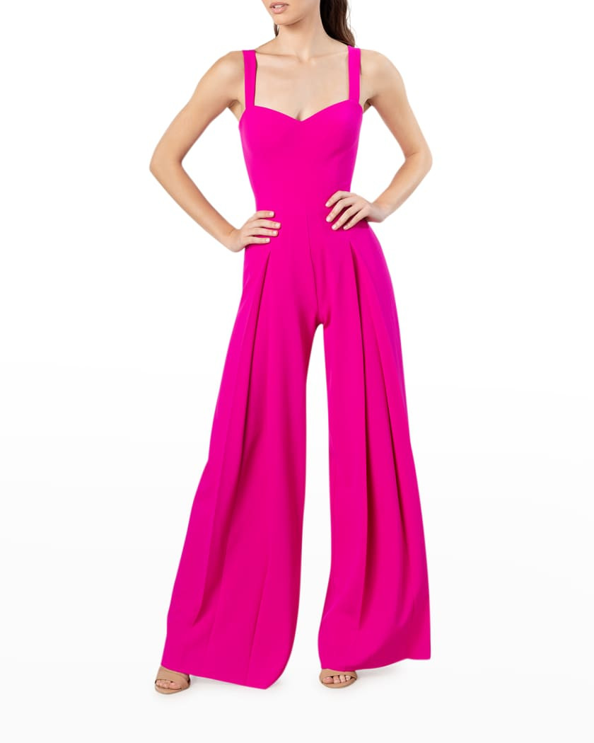 Dress The Population Rai Pleated Sweetheart Jumpsuit | Neiman Marcus