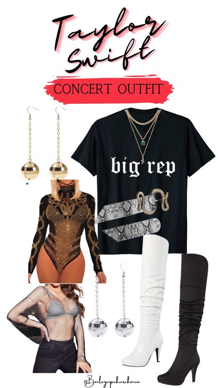 If you’re headed to TAYLOR SWIFT ERAS tour, and you want to dress like REP..you need to save this for outfit inspo! Reputation means, black, snakes, edgy outfits! 
#taylorswiftconcertoutfit #concertoutfit

#LTKstyletip #LTKshoecrush #LTKfit