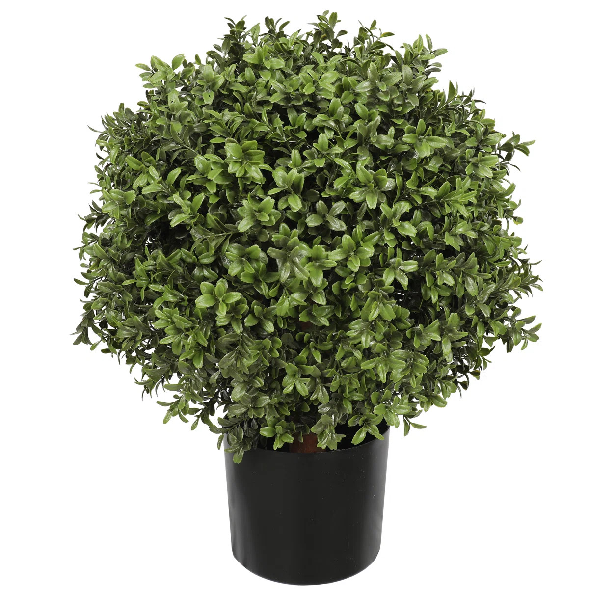 UV-Proof Outdoor Artificial Boxwood Topiary Ball W/Pot -Green | Wayfair North America