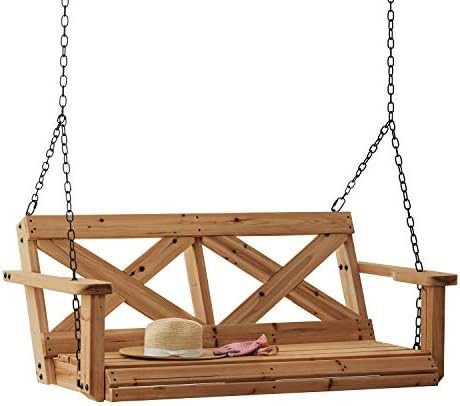 Amazon.com: All Cedar Farmhouse Porch Swing : Everything Else | Amazon (US)